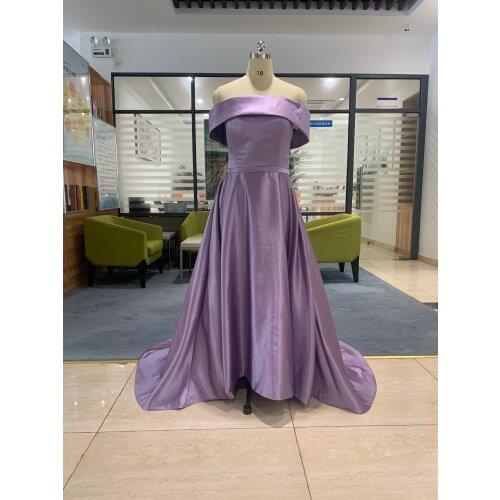 Cheapest Boho A-line lace up back Wedding Dress 100% real Chapel Train Satin Bridal Dress Wedding Bride Dresses