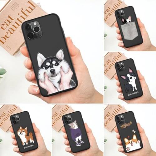 Luxury cute cat dog cartoon Phone Case for iphone 12 pro max mini 11 pro XS MAX 8 7 6 6S Plus X 5S SE 2020 XR case