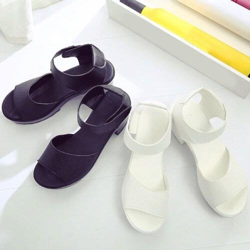 New Fashion Women Sandals Simple Middle Heel Wild Sandals Fish Mouth Waterproof Wedge Shoes Ladies Platform Rome Shoes
