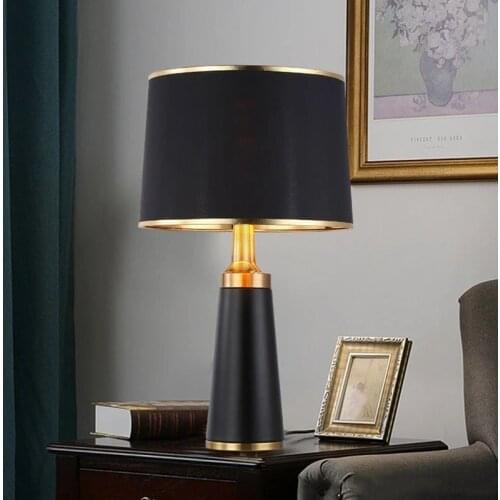 Modern Simple Table Lamp Iron Cloth Table Lamps For Living Room Bedroom Study Desk Decoration Light Nordic Home E27 Bedside Lmap