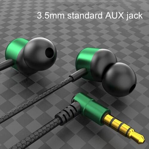 Stereo Bass Headphone In-Ear 3.5MM Wired Earphones Metal HIFI Earpiece with MIC for Xiaomi Samsung Huawei Phones