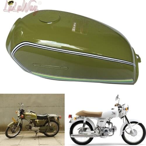 For Retro Cafe Racer Tank Honda Jialing 70 Universal Black Motorcycle Fuel Tank And Side Cover