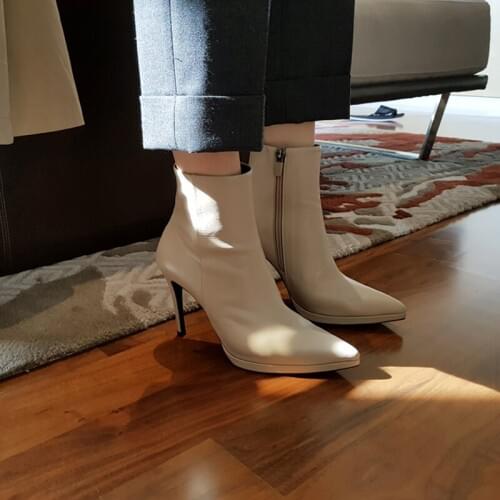 2020 Fashion Sexy Pointed High Heels Stiletto Was Thin In The Tube Boots Formal Wear Zipper Womens Boots Size 33-42