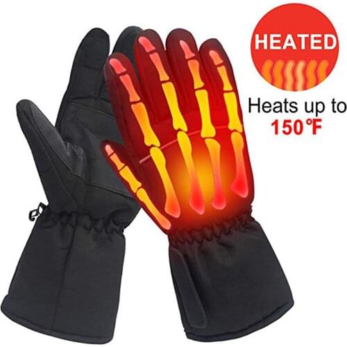 Winter Outdoor Electric Heated Gloves Windproof Cycling Warm Heating Touch Screen Skiing Gloves Heated Gloves For Men Women