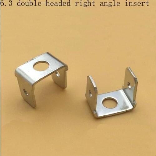 20pcs 6.3 Double-ended right-angle insert PCB footless pads U-shaped