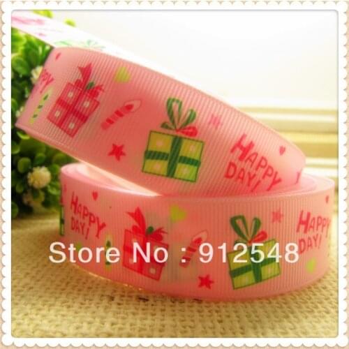 2013 Christmas New arrive,free shipping 1'' (25mm) Printed grosgrain ribbon,Christmas Gift,91410