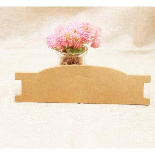 21*5.90cm 100pcs kraft paper cardboard elastic headband display tag card hair band packing card custom logo cost extra