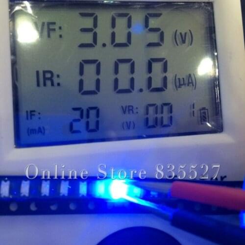 3000pcs/lot 3216 1206 blue SMD lamp beads 100-120mcd bright LED light emitting diode leds highlight Luminous tube