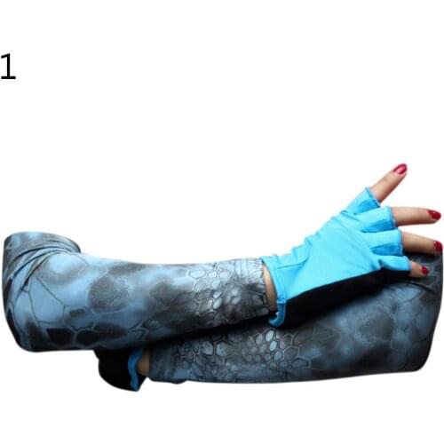 40%HOT 1 Pair Outdoor Sports Camouflage Anti-UV Elastic Cooling Compression Arm Sleeves