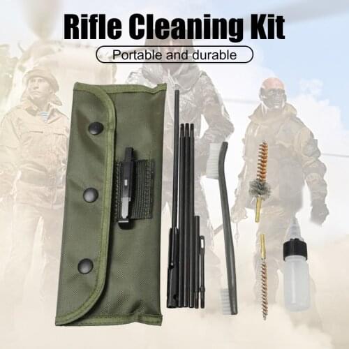 8x M4 Hunting Cleaning Rod Nylon Brush Kit 22cal Rifle Pistol Cleaner Tools Plastic Oil Bottle Mounter Rifle Cleaning Rod Brush