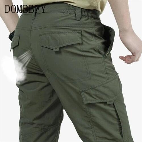 Men Lightweight Tactical Pants Breathable Summer Casual Army Military Long Trousers Male Waterproof Quick Dry Cargo Pants 4XL