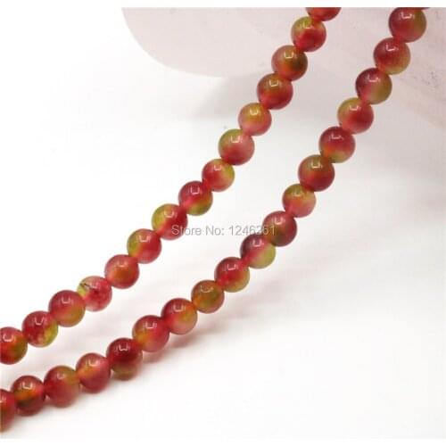 4mm 6mm Watermelon Tourmaline Accessories Crafts Loose Round Beads Accessory Parts Jewelry Making Women Girls Christmas Gifts