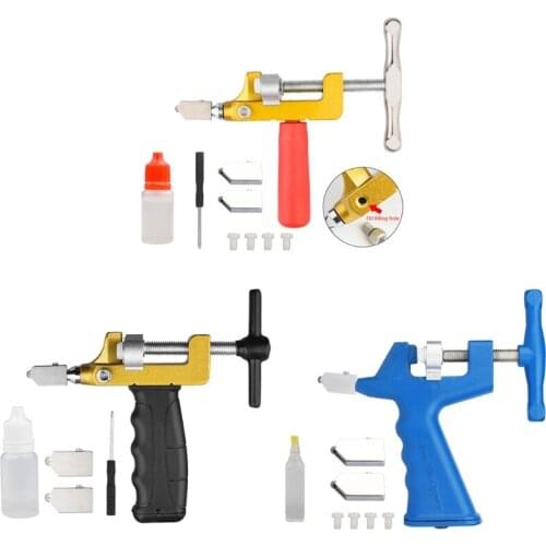 Household Hand Tool 2-in-1 Ceramic Tile Glass Cutter Manual Diamond Roller Oil Injection Mirror Cutting High-strength