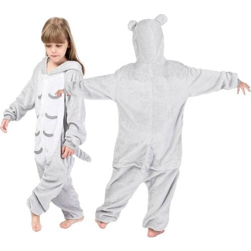 Girls Boys Kids Winter Flannel Cartoon Christmas Animal Cosplay costumes Pajamas party Sleepwear Jumpsuit Blanket Sleepers