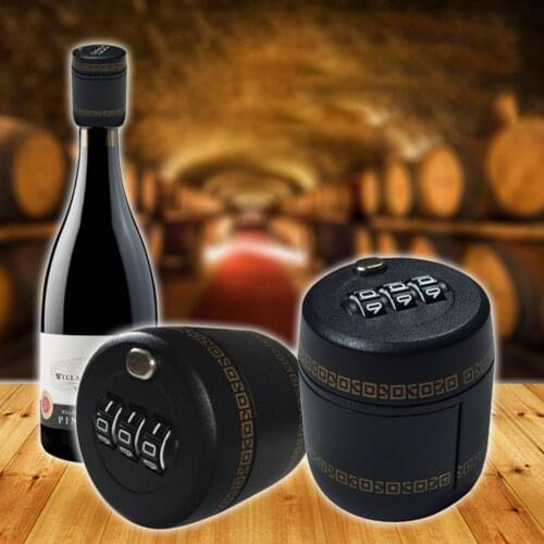 Bottle Code Lock Durable Environmental Protection PC Wine Bottle Cap Padlock for Bar