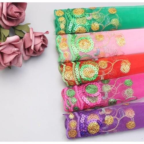 Handmade DIY lace fabric High Quality accessories clothing curtain craft decorative sequins embroidery Apparel Sewing Materials