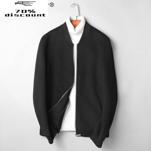 2020 200% Wool Coat Men Short Spring Autumn Wool Mens Jackets and Coats Korean Sobretudo Masculino B29N000269 KJ4204