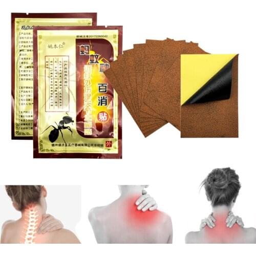 80pcs Black Ant Medicated Plaster Shaolin Medicine Knee Pain Relief Adhesive Patch Joint Back Medicated Plaster Pain Relieving