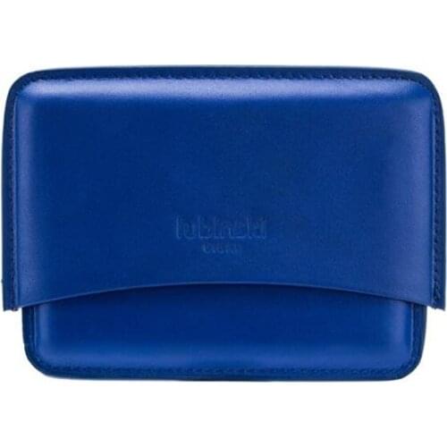 LUBINSKI Cigar Smoking Tool Travel Cigar Genuine Leather Case 10 Tubes Holder Cigar Humidor Cigarette Case W/Gift Box New