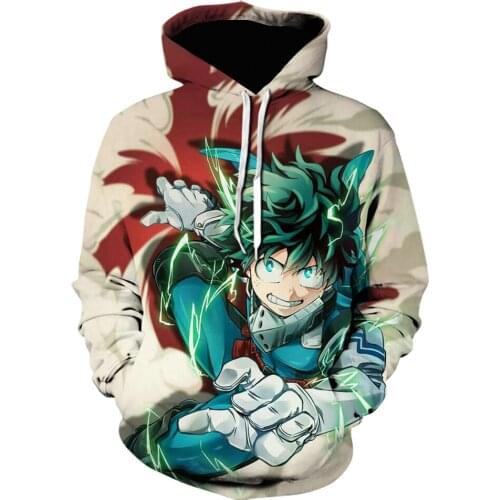 2021 New Hoodie Men Women Fashion Casual 3D Printed Hooded Sweatshirts Anime My Hero Academia Cosplay Pullovers Men clothing