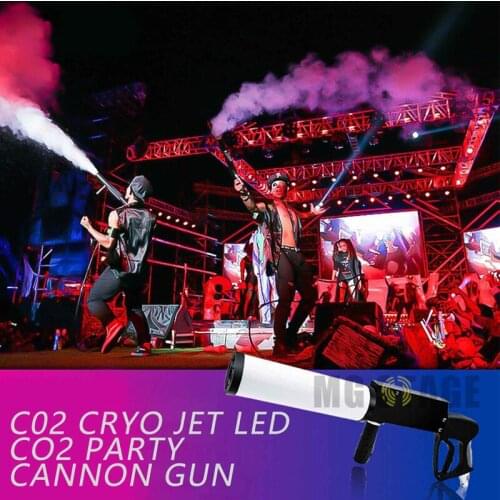 New C02 Dry Ice Cryo Jet Led Cannon Gun Fogger Smoke Gun For DJ Party Club Stage Effect
