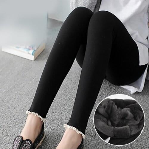 Autumn and Winter Women Clothing Maternity Clothes Winter Leggings Thickened with Velvet Pregnant Women Trousers Warm Pants