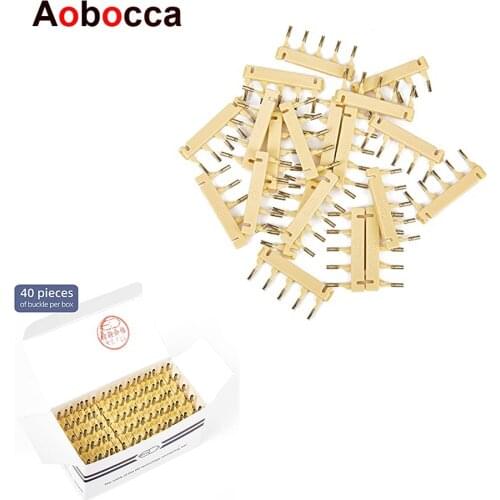 Aobocca 40pcs C-shaped Buckle for 2nd Generation 6D Hair Extensions Machine Human Hair No-Trace Hair Extensions Kit Tool