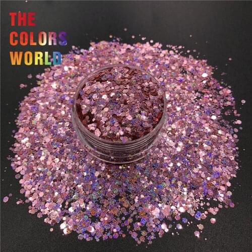 TCT-415 Mix Color Chunky Shinning Laser Nail Glitter Nail Art Decoration Body Art Tumbler Crafts Accessories Festival Supplier