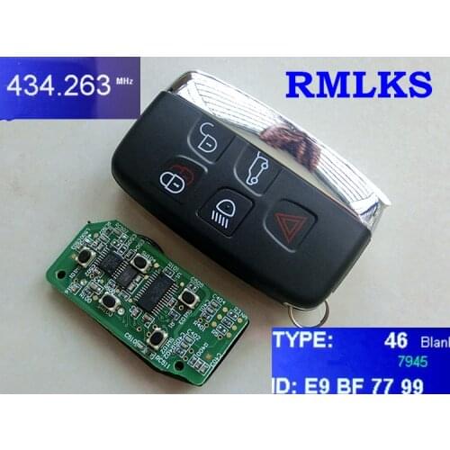 RMLKS High quality 4+1 Button Remote Key For Land Rover For Range Rover Sport Remote Smart Key Fob 315MHz 433MHz ID46 Chip