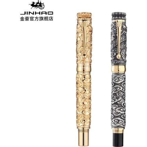 Luxury Jinhao Metal Fountain Pen Vintage Exquisite Collection Ink Pen Gift Box Set Business Office Business Gift Ink Pen