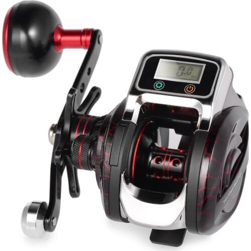 14+1 BB Ball Bearing 6.3:1 Bait Casting Fishing Reel Digital LED Display Baitcasting Reel Fishing Line Counter Fishing Reel