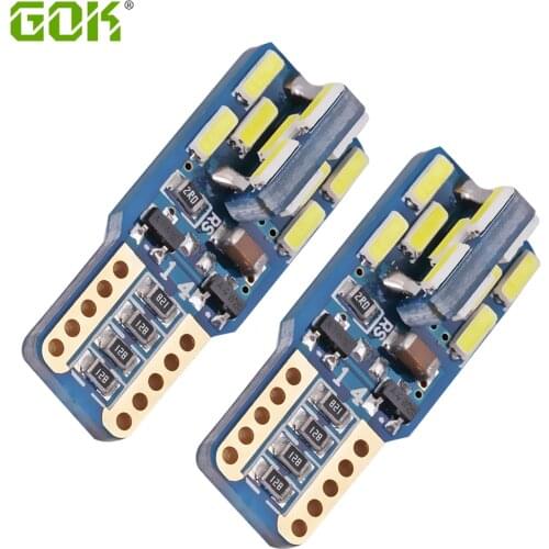 10pcs T10 led canbus T10 24led 4014 smd LED No OBC Error 194 168 W5W T10 24smd canbus nonpolarity LED Wedge bulb car-styling