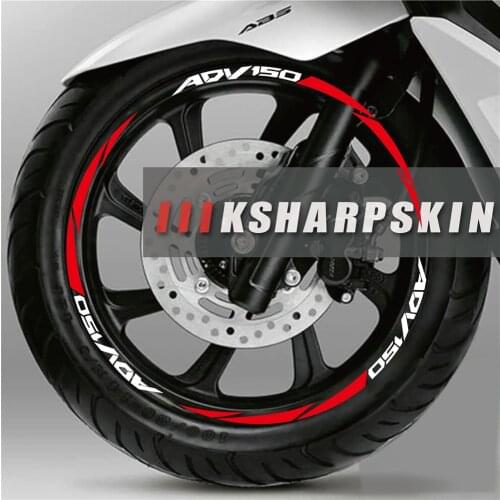 High quality motorcycle sticker wheel sticker reflective rim decoration waterproof decal custom for Honda adv150 adv 150