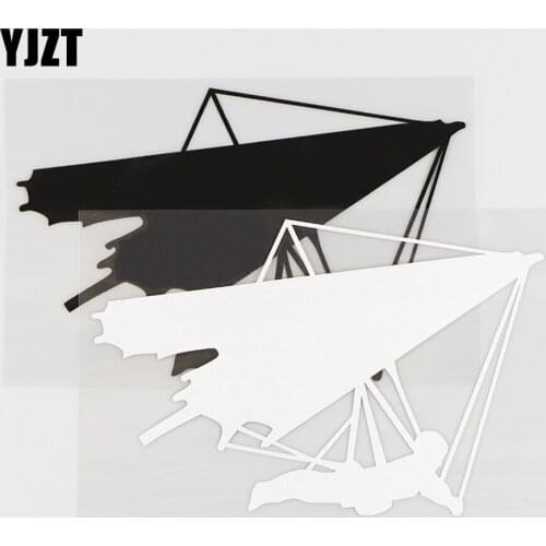 YJZT 15.1X10CM Vinyl Car Sticker Decal Paragliding Art Mural Skydiving Sport Extreme Black / Silver 10A-0318