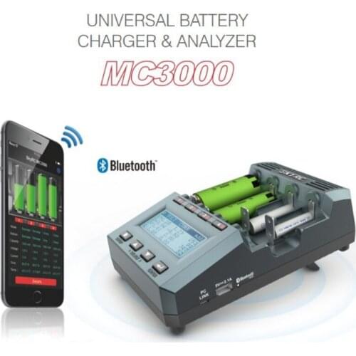 MC3000 Battery Charger bluetooth Smart APP PC Control Multi-chemistry Universal LED Screen NiMH NiCd Lithium-ion LiFePO4