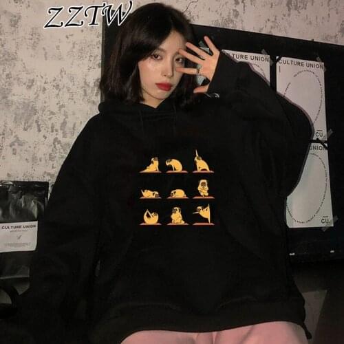 Women Buddha Pug Dog Hoodie Female graphic Hoodie Autumn Fashion Print Lady Hoodie y2k tops Graphic Hoodie vintage dropshipping