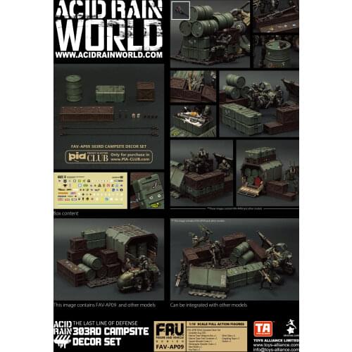 1:18 FAV-AP09/10 Soldier Weapon Box Camp Decoration Accessory Pack Set 3.75 inch