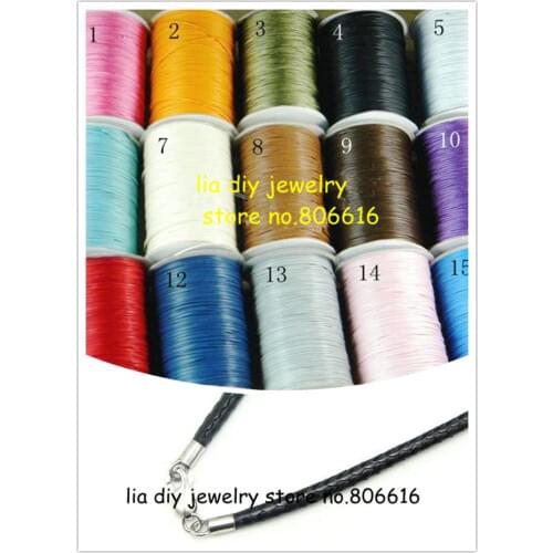 2MM (100Yards/Roll/Pcs) Shamballa Round String Waxed Cotton Cords Ropes Line Wire Jewelry Findings & Components