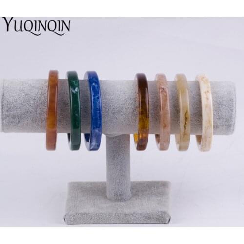Vintage New Fashion Resin Cuff Bracelets Bangles for Women Mix Color Acrylic Geometric Bangles For Girl Simple Charm Jewelry
