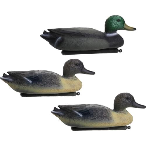 3 Pieces Duck Hunting Decoys Hunting Duck Decoy Drake Hunting Baits Garden Yard Scarer Garden Decors Lawn Ornaments 36x15x15 cm