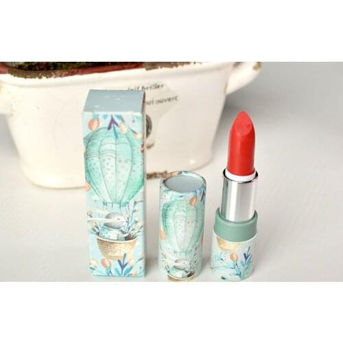 5/10/30/50pcs blue air hot balloon rabbit paper round 12.1mm empty lipstick tube Lip Balm Container lipstick shell packaging