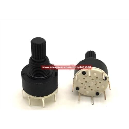 5PCS SR16 Plastic 16MM Rotary Band switch 2 Pole 3 4 position 1 Pole 5 6 8 Position Handle Length 15MM Axis band switch