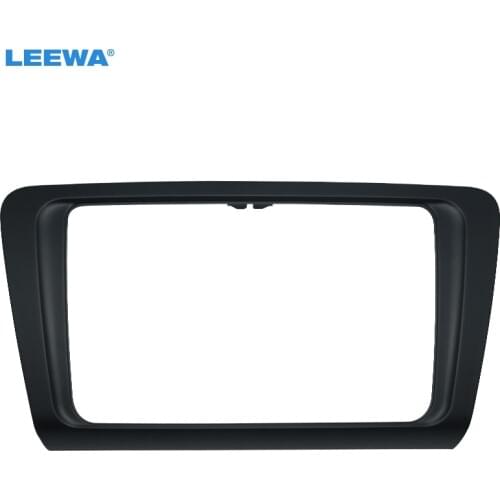 LEEWA Car 2DIN Radio Audio Fascia Frame Panel Dash Adapter With Inner Trim For Skoda Octavia/Rapid Spaceback #CA5250