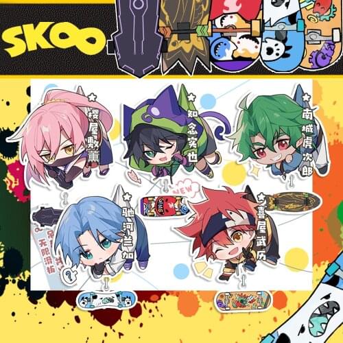 Anime SK EIGHT SK8 the Infinity JOE Miya REKI SNOW Cherry blossom Keychains Cute Acrylic Pendant Keyring Toy 6.5CM