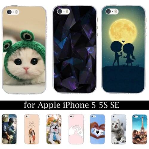 CEOTNG For iPhone 5 Case Cute Cat Capa For iPhone 5S Case Silicon TPU Cover For iPhone SE Case For iPhone 5 5S SE Phone Cases