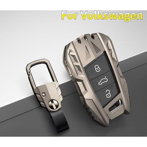 Zinc Alloy Car Key Case Auto Remote Key Cover Shell for Volkswagen VW 2016 2017 Passat B8 Skoda Superb A7 Car Accessories