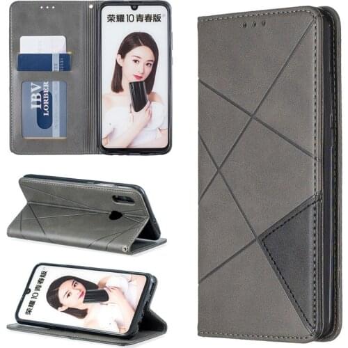 For Huawei Honor 10 Lite Case Leather Wallet Flip Cover Soft Silicone Case for Honor 10i 9X 8A 8S Magnetic Case Card Holder