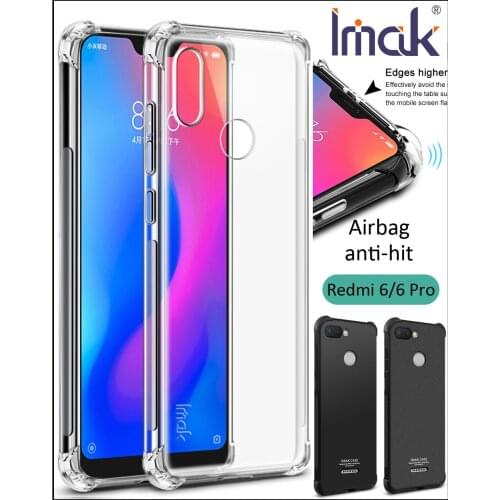 IMAK Airbag Case For Xiaomi Redmi 6 Pro 6A Drop resistance anti hit Shock Soft TPU Silicone Cover