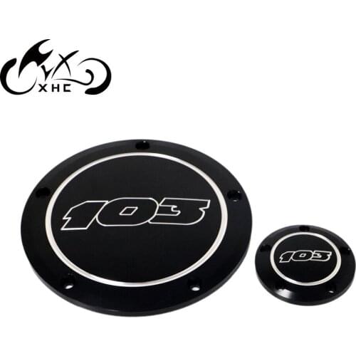Motor Black CNC 103 Derby Cover Timing Timer Cover For Harley Dyna Softail Touring Road King Electra Street Glide Ultra Limited
