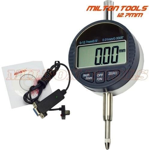 0-12.7mm/0.5“ 0.01mm digital indicator with output datalink electronic indicator with RS232 (9holes) and USB Adapter